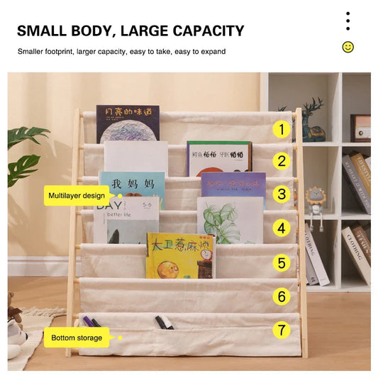 Wooden Kids Bookshelf – Stylish Storage for Young Readers!