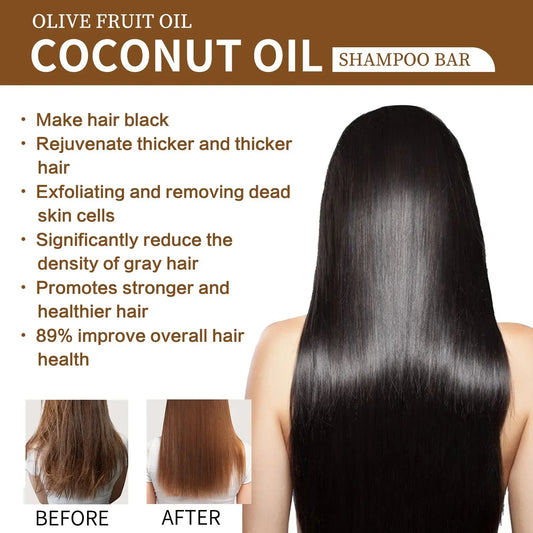 Shampoo solido all'olio di cocco biologico - Nutriente & Rafforzare i capelli