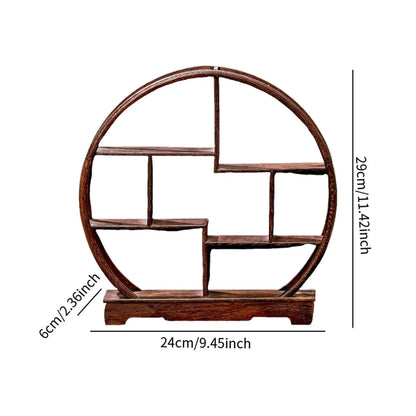 Portaset da tè Elegante espositore in legno Piccolo porta teiera semplice in legno massello per soggiorno in miniatura della cucina della casa da tè