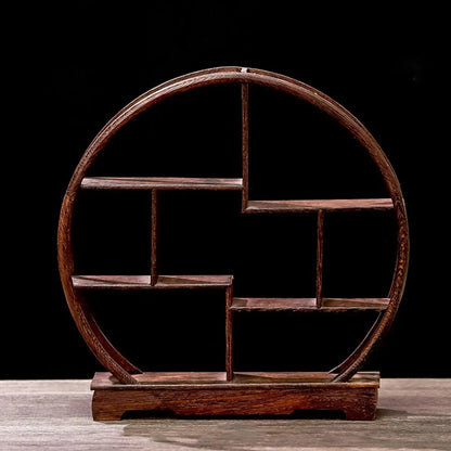 Portaset da tè Elegante espositore in legno Piccolo porta teiera semplice in legno massello per soggiorno in miniatura della cucina della casa da tè