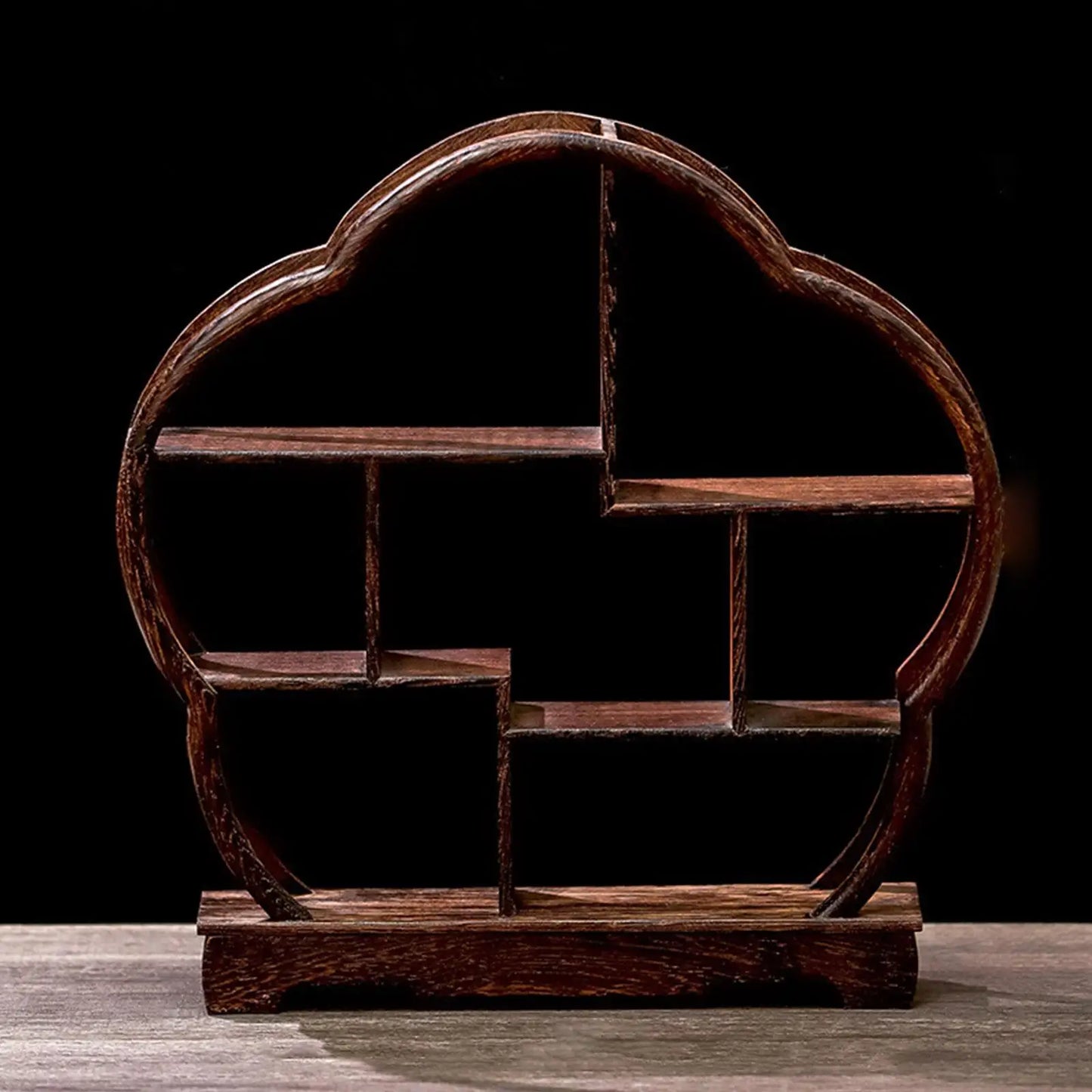 Portaset da tè Elegante espositore in legno Piccolo porta teiera semplice in legno massello per soggiorno in miniatura della cucina della casa da tè