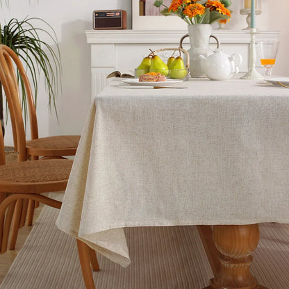 Nappe en lin élégante – Style texturé doux et flammé pour la salle à manger