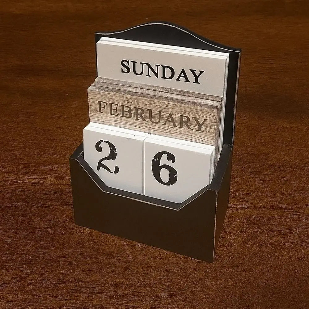 Reusable Wooden Perpetual Calendar — Aesthetic Charm for All