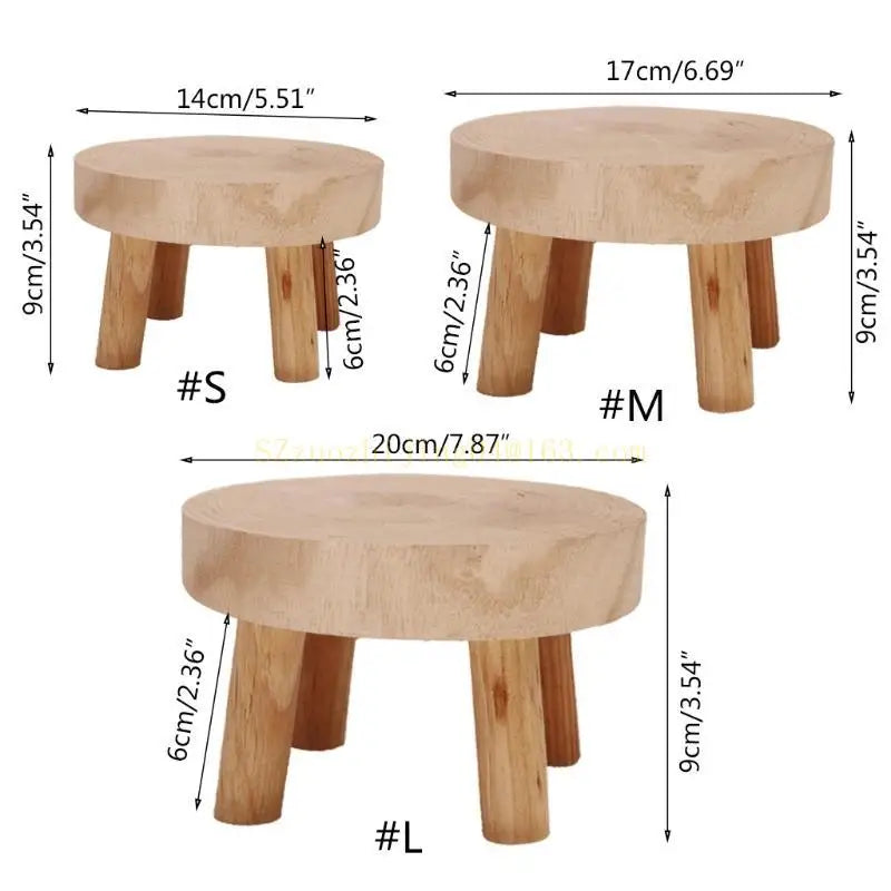 Stylish Plant Stand - Moisture-Proof Wood Holder for Home Decor