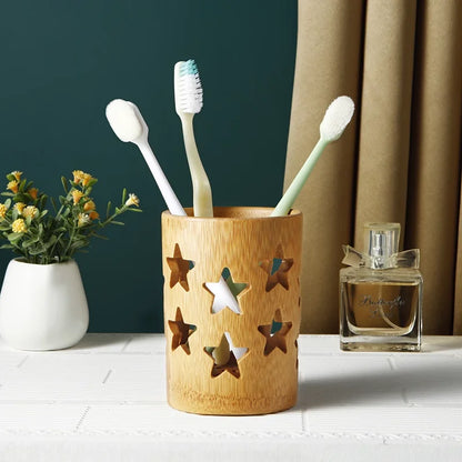 Eco-Friendly Bamboo Toothbrush Holder | Tidy & Stylish Storage