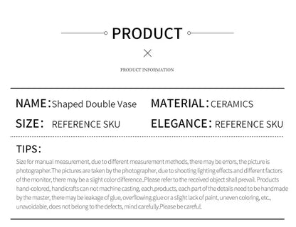 모던 세라믹 서리 꽃병 - 집을 위한 독특한 장식 & 사무실