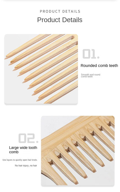 环保竹梳 - Rooted Living 的平滑头皮按摩
