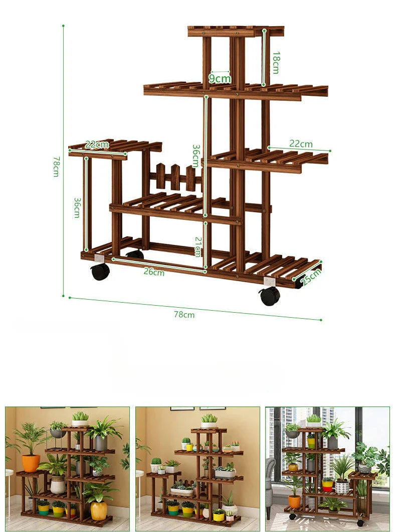 Multi-Layer Balcony Flower Rack - Space-Saving Chic for Plant Lovers