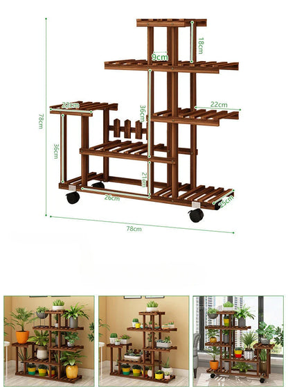 Multi-Layer Balcony Flower Rack - Space-Saving Chic for Plant Lovers