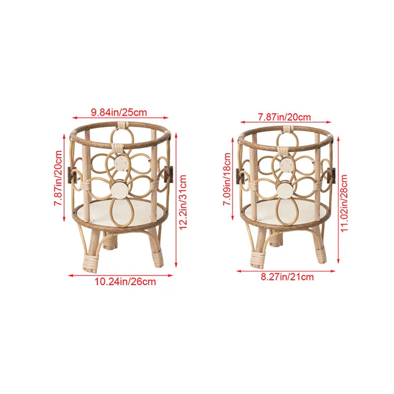 空心藤条植物架 - 提升您的家居装饰！