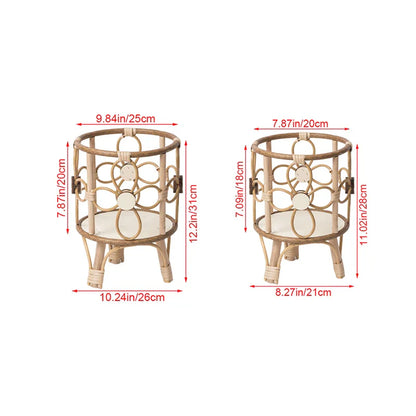 空心藤条植物架 - 提升您的家居装饰！