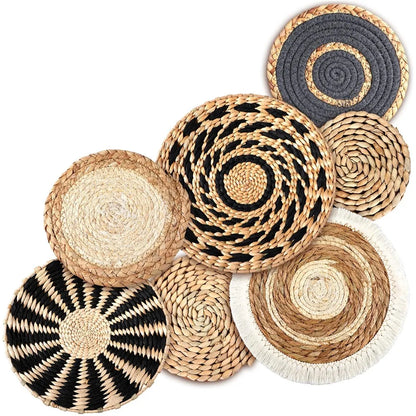 Boho Wall Baskets - Handwoven Seagrass Decor for Stylish Spaces