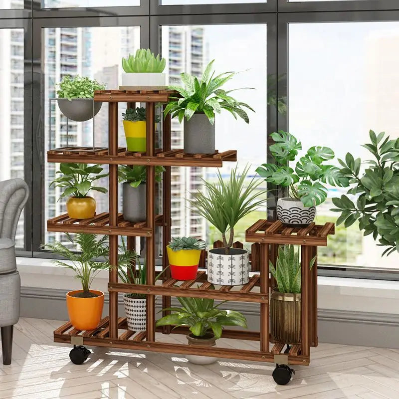 Multi-Layer Balcony Flower Rack - Space-Saving Chic for Plant Lovers