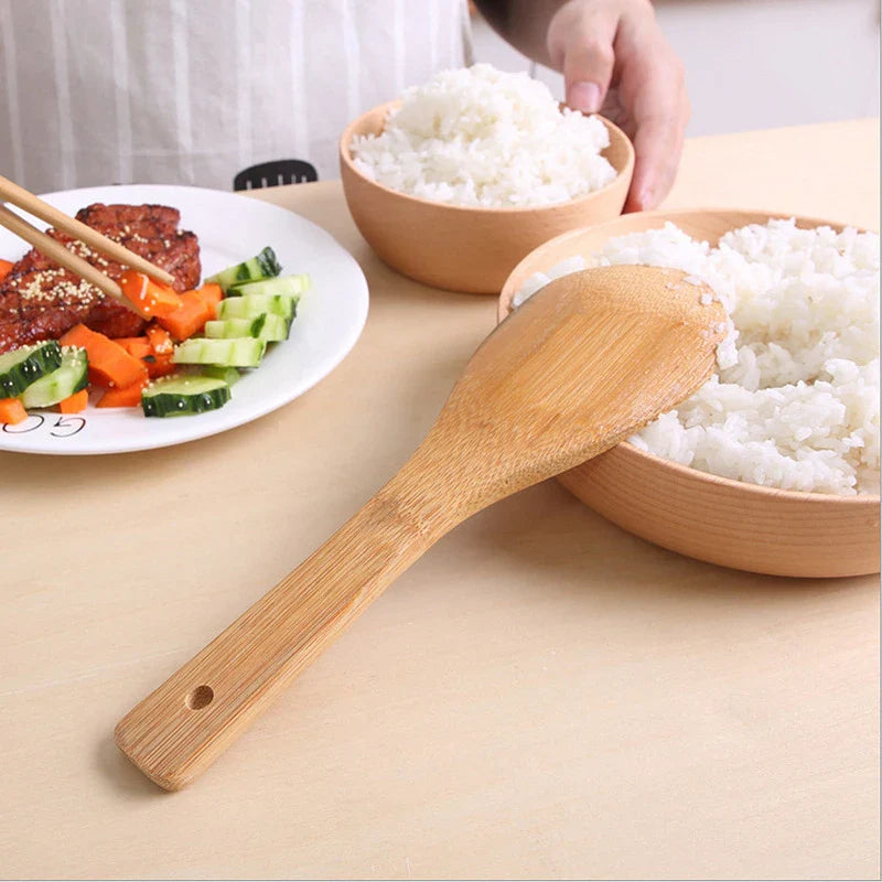 Eco-Friendly Bamboo Rice Spoon for Home Cooks - Stylish & Durable