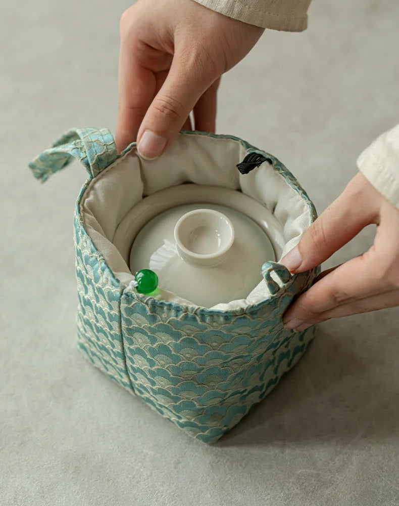 Elegant Gradation Pink Tea Set for Aficionados | Portable & Stylish