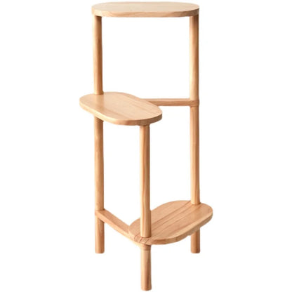Solid Wood Plant Stand - Elegant 3-Tier Organizer for Greenery