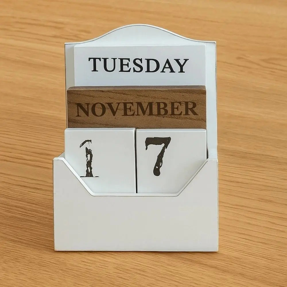 Reusable Wooden Perpetual Calendar — Aesthetic Charm for All