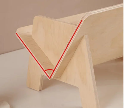 Irregular Wooden Kids' Bookshelf - Fun Organizer by [Brand Name]