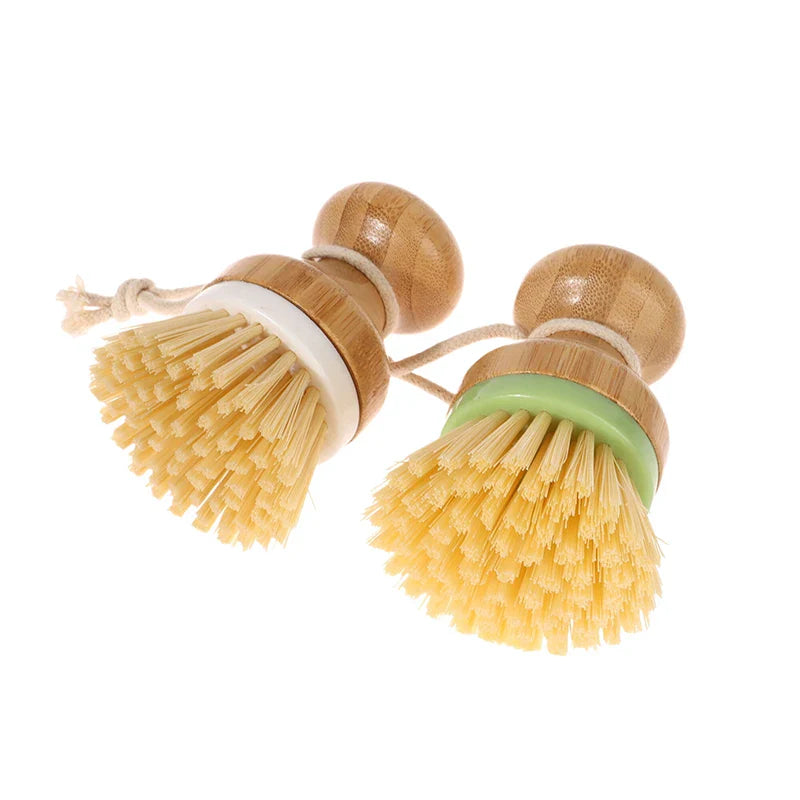 Eco-Friendly Bamboo Cleaning Brush for Effortless Kitchen Care