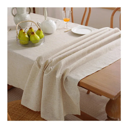 Nappe en lin élégante – Style texturé doux et flammé pour la salle à manger