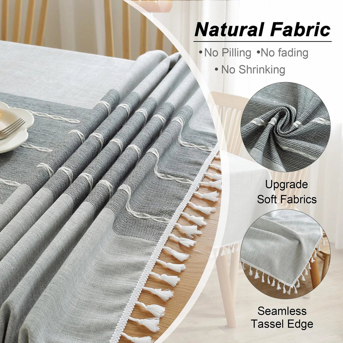Nappe en coton et lin imperméable Battilo – Élevez le style de salle à manger