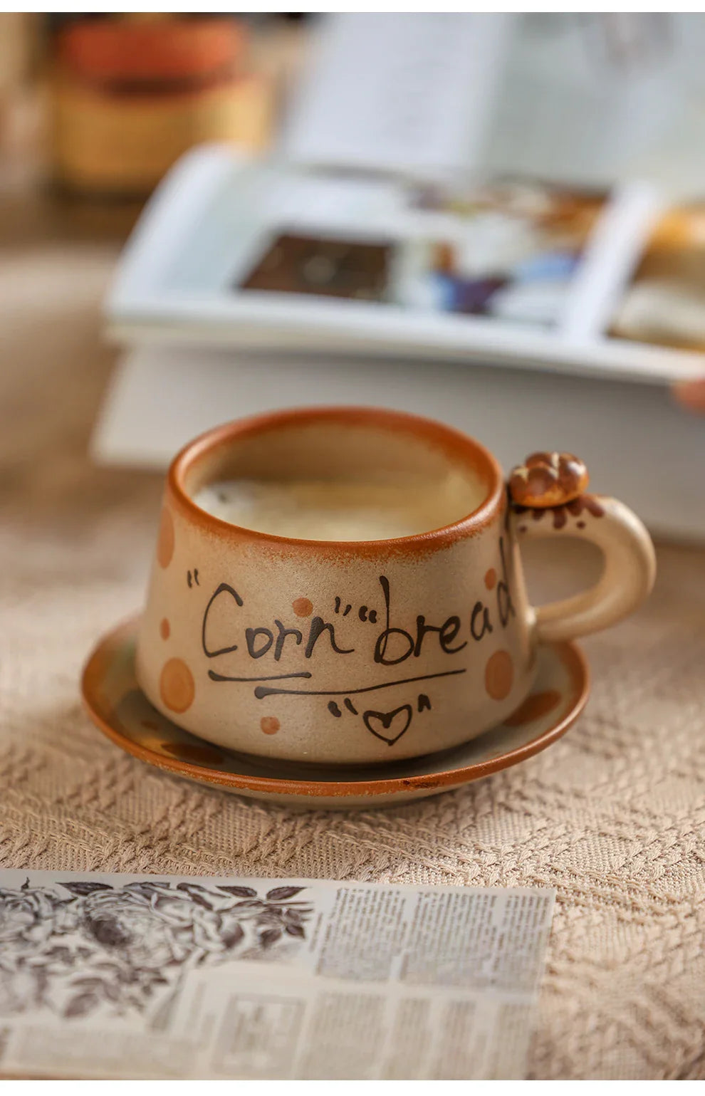 Handmade Retro Ceramic Mugs Set - Elegant Coffee & Tea Cups