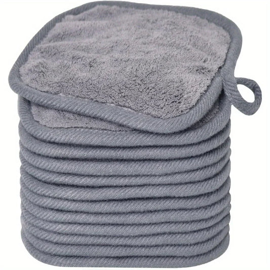 可重复使用的超细纤维面巾，轻松卸妆 - 环保护肤解决方案