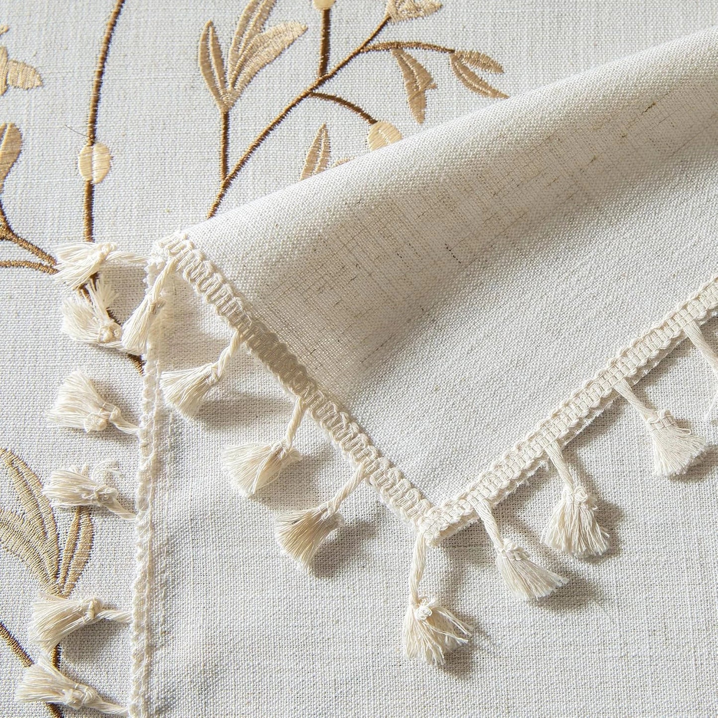 Nappe en coton et lin imperméable Battilo – Élevez le style de salle à manger