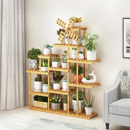 Stylish Balcony Plant Display Rack - Maximize Your Space!