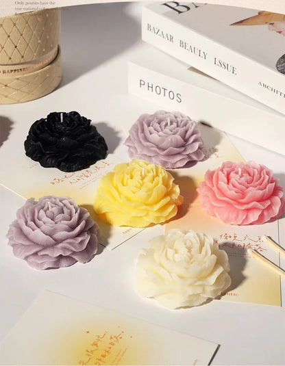 Peony Flower Candle - Aromatherapy Bliss for Relaxation