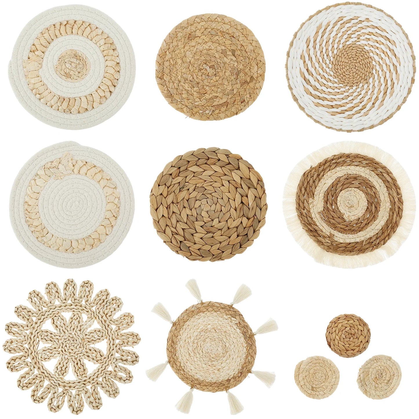 手工编织壁篮套装 - 适合装饰爱好者的质朴魅力