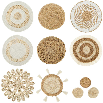 手工编织壁篮套装 - 适合装饰爱好者的质朴魅力