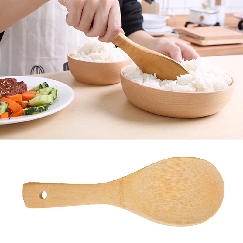 Eco-Friendly Bamboo Rice Spoon for Home Cooks - Stylish & Durable