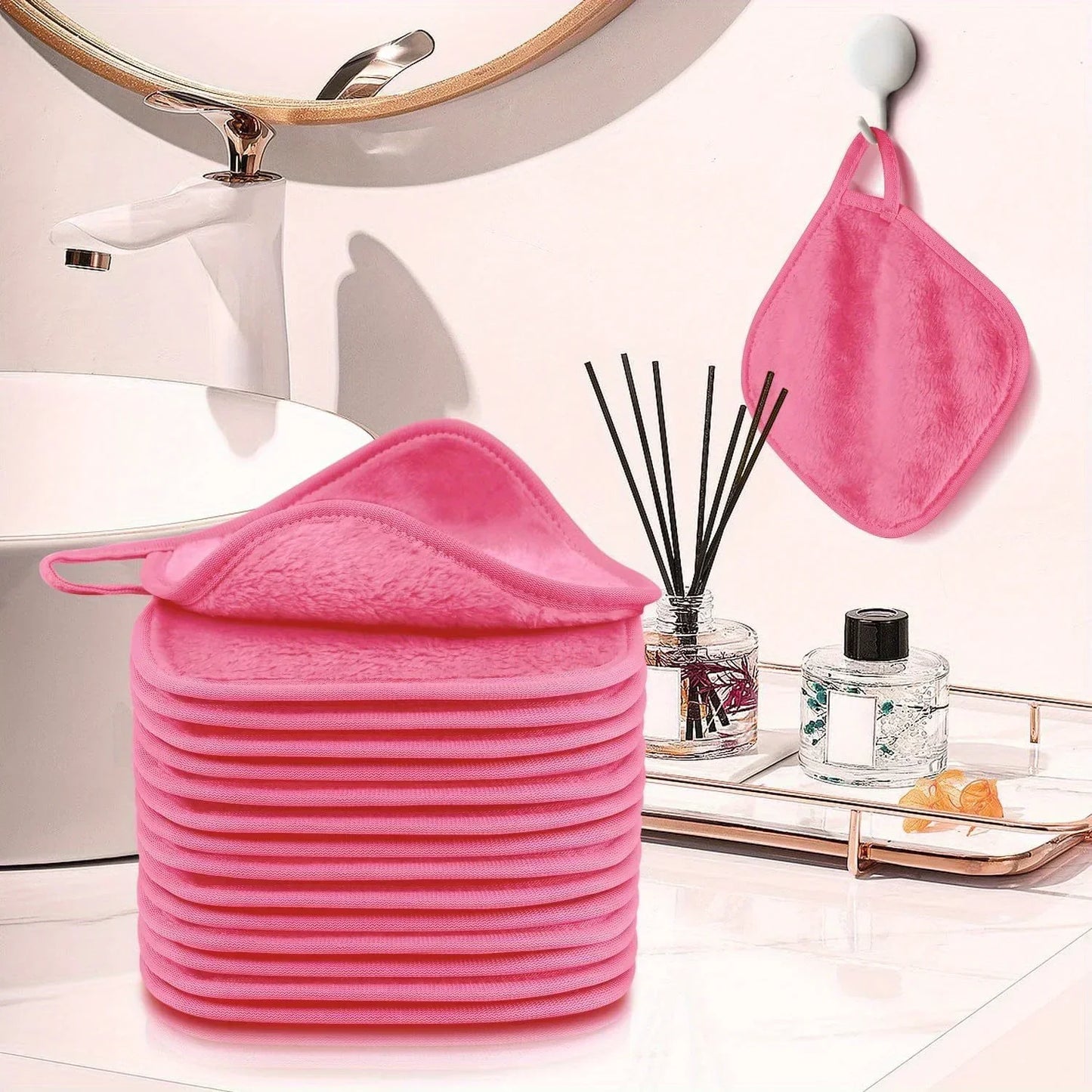 Reusable Microfiber Face Cloths for Effortless Makeup Removal - Eco-Friendly Skincare Solution