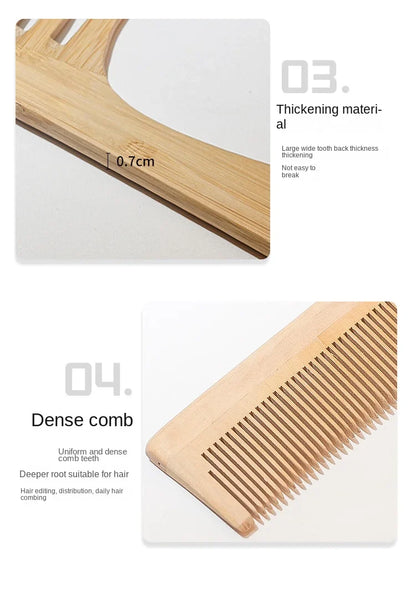 环保竹梳 - Rooted Living 的平滑头皮按摩