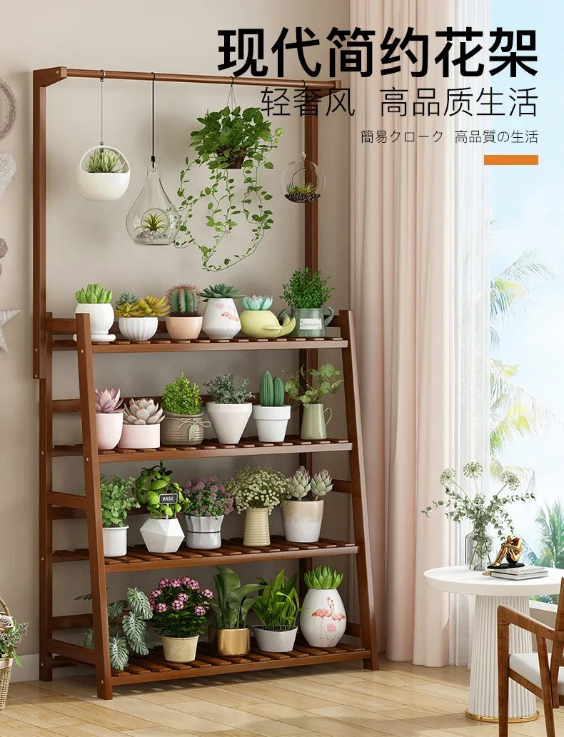Étagère universelle en bois pour plantes – Élevez le style de votre jardin !