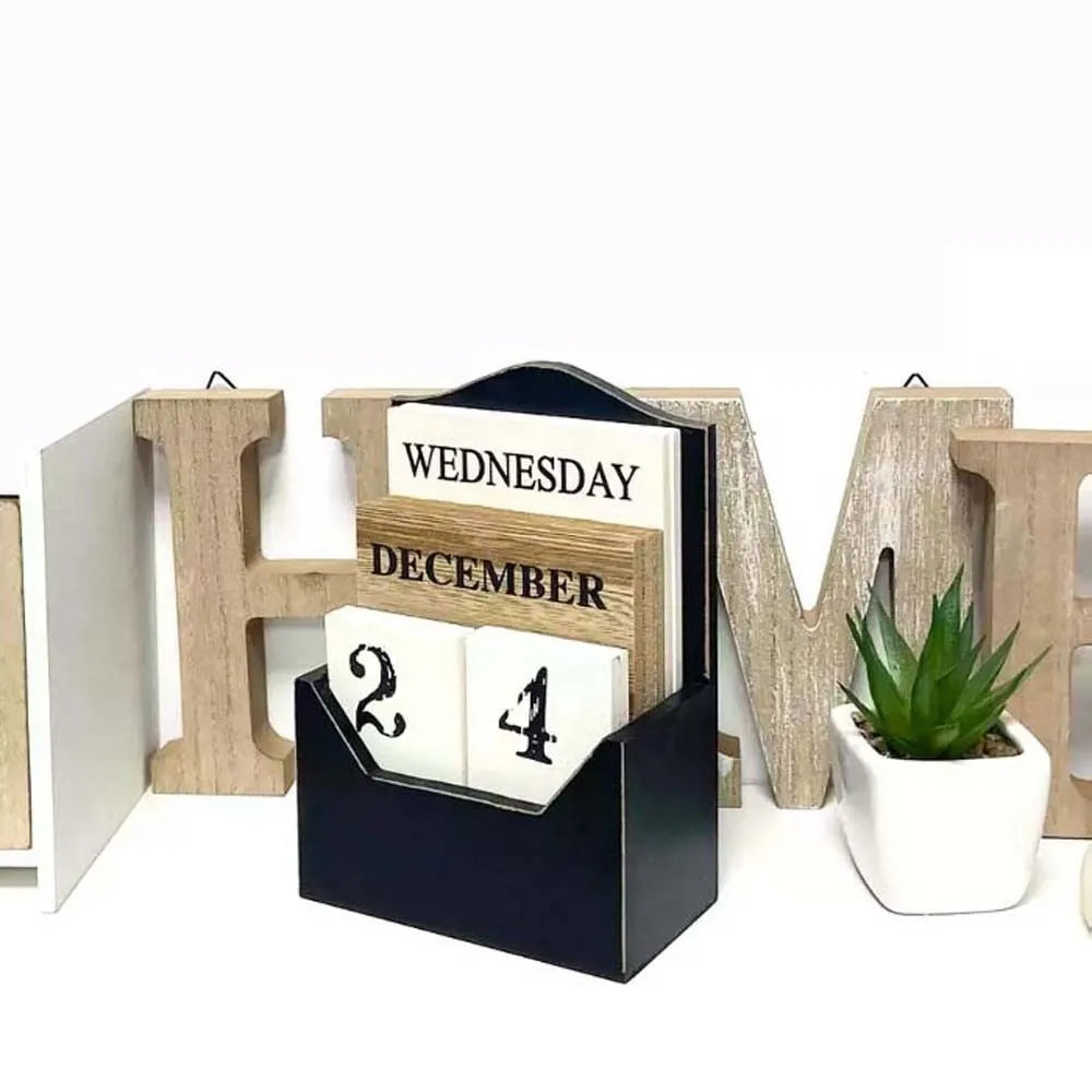 Reusable Wooden Perpetual Calendar — Aesthetic Charm for All