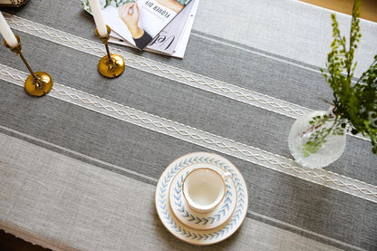 Nappe en coton et lin imperméable Battilo – Élevez le style de salle à manger