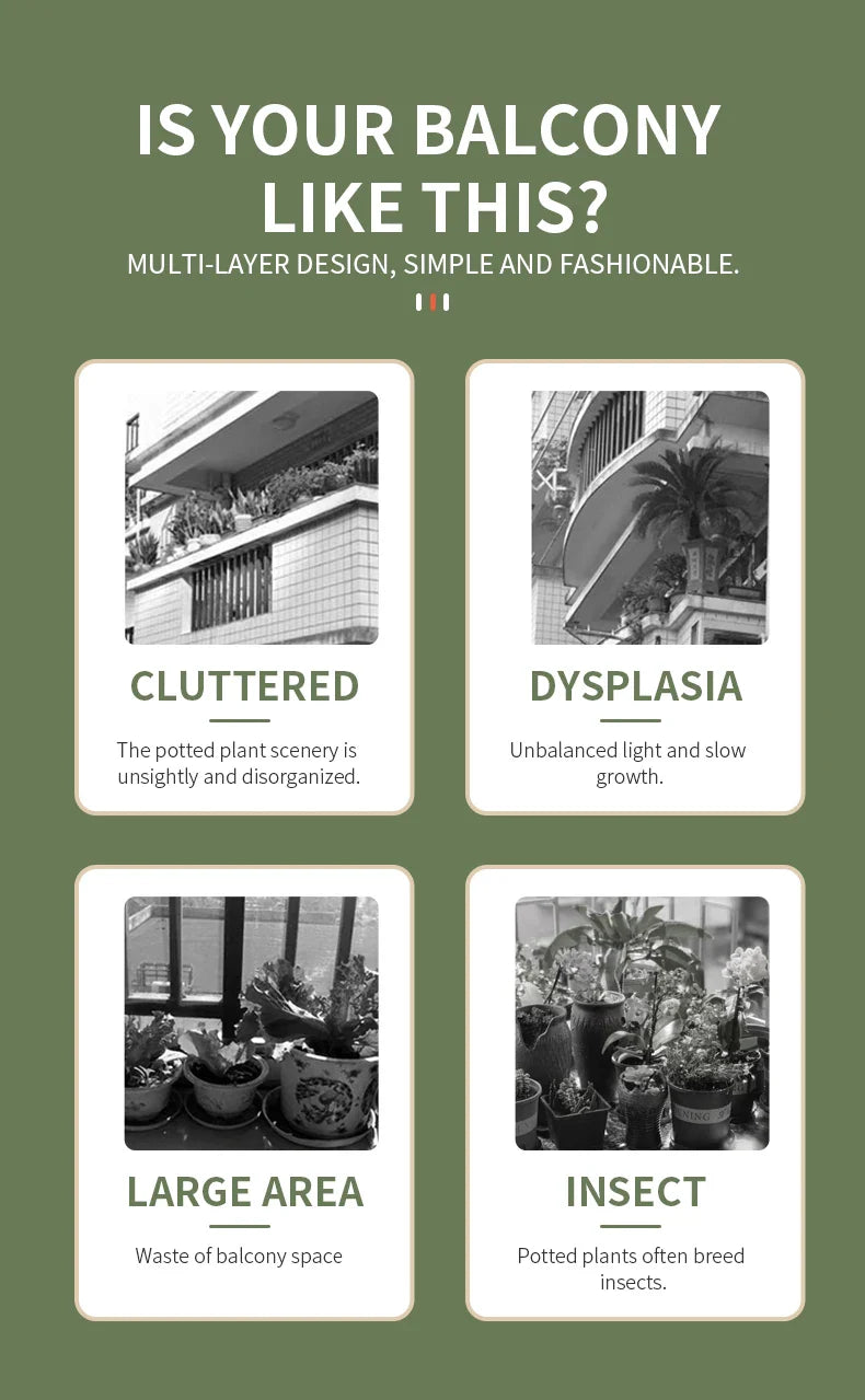 Support pour plantes en bois – Organisateur élégant à 5/6/8 niveaux pour les amateurs de jardin