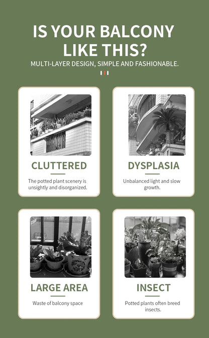 Support pour plantes en bois – Organisateur élégant à 5/6/8 niveaux pour les amateurs de jardin