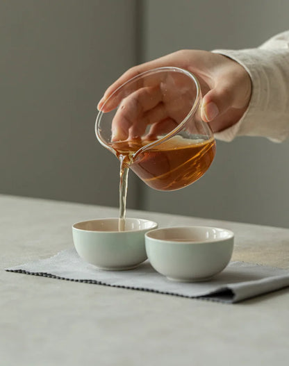 Elegant Gradation Pink Tea Set for Aficionados | Portable & Stylish