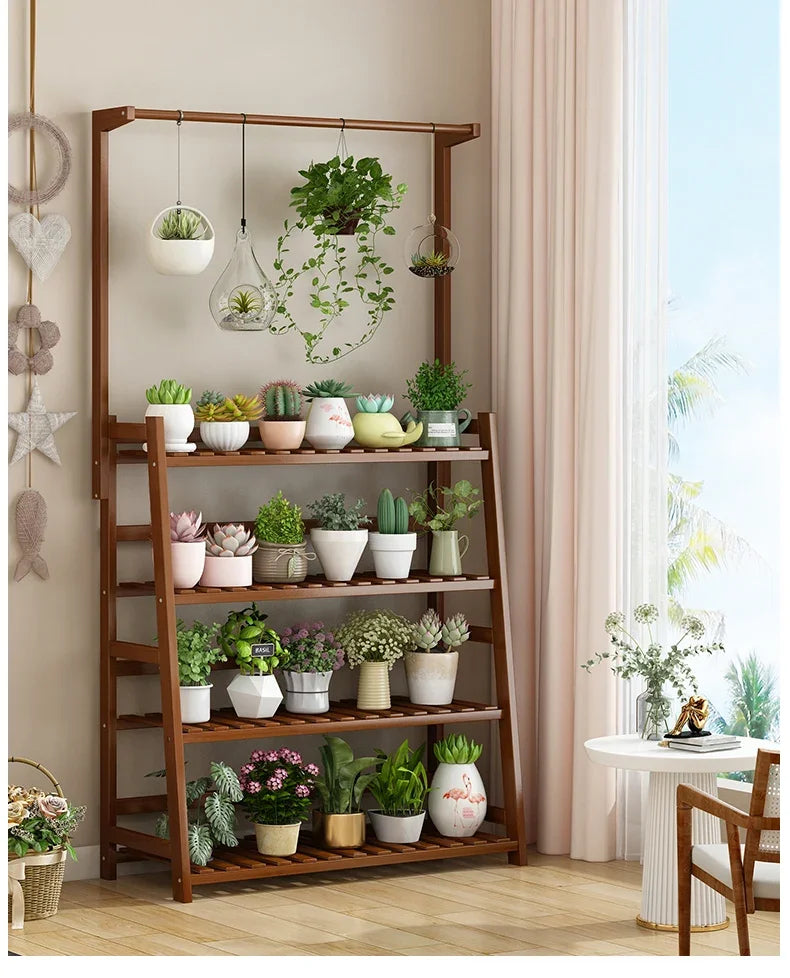 Étagère universelle en bois pour plantes – Élevez le style de votre jardin !