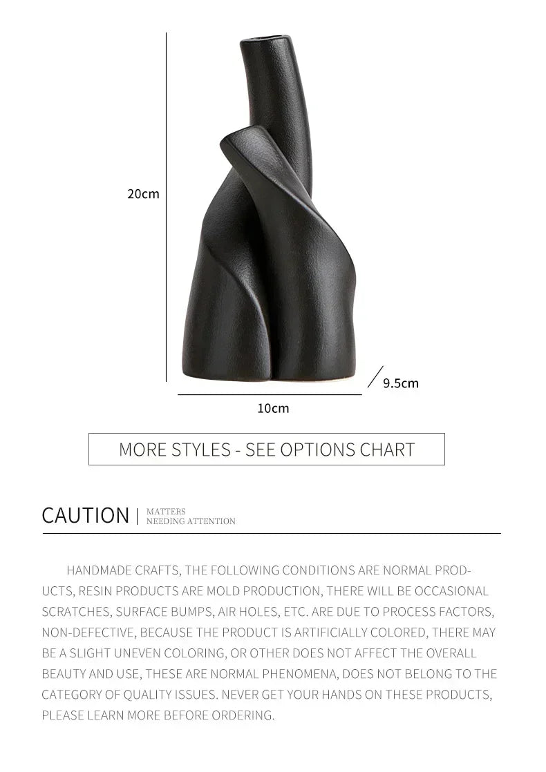 모던 세라믹 서리 꽃병 - 집을 위한 독특한 장식 & 사무실