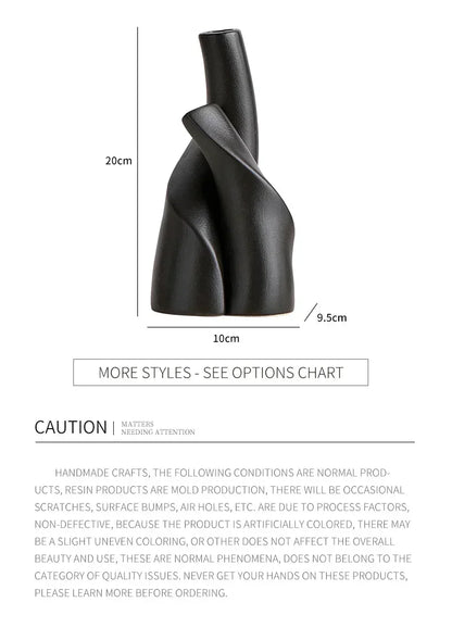 모던 세라믹 서리 꽃병 - 집을 위한 독특한 장식 & 사무실