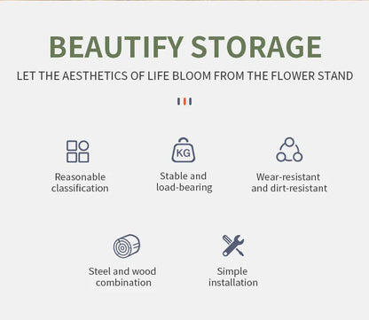 Support pour plantes en bois – Organisateur élégant à 5/6/8 niveaux pour les amateurs de jardin