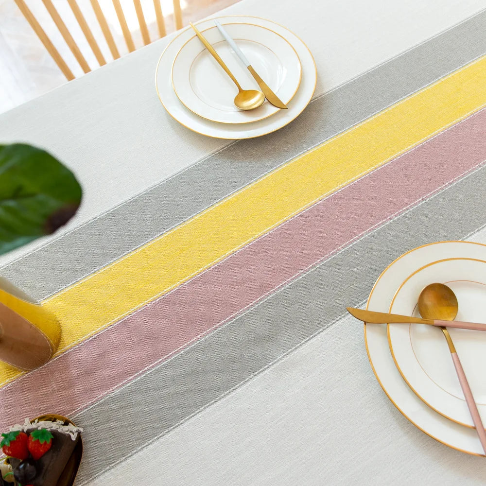 Nappe en coton et lin imperméable Battilo – Élevez le style de salle à manger