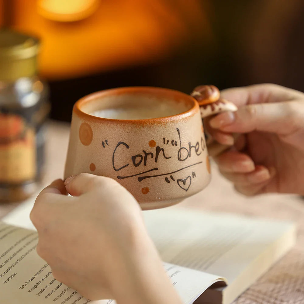 Handmade Retro Ceramic Mugs Set - Elegant Coffee & Tea Cups