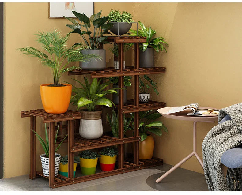 Multi-Layer Balcony Flower Rack - Space-Saving Chic for Plant Lovers