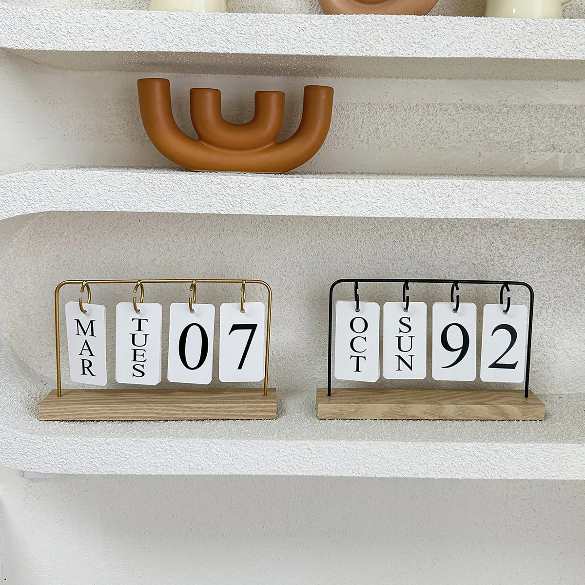 Elegant Wooden Perpetual Calendar for Stylish Organization