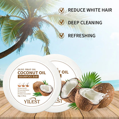 Organic Coconut Oil Shampoo Bar - Nourish & Strengthen Hair